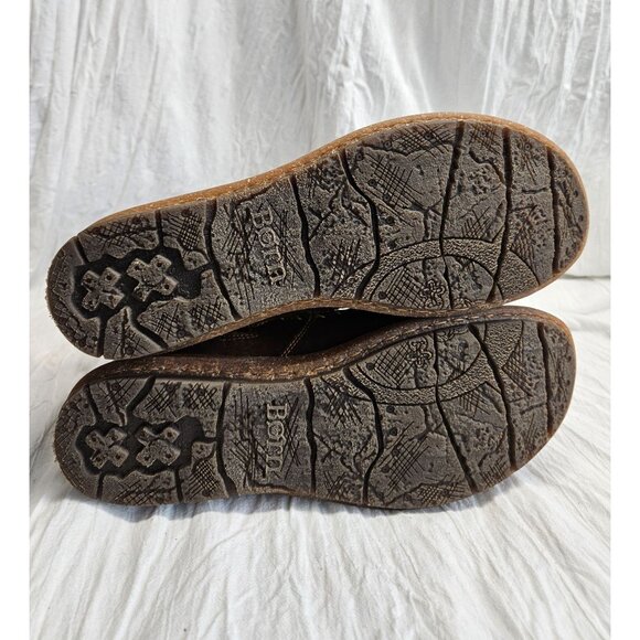 Born Torrey Brown Distressed Leather Knee-High Boots Buttons Women’s Size 11 - Picture 6 of 11